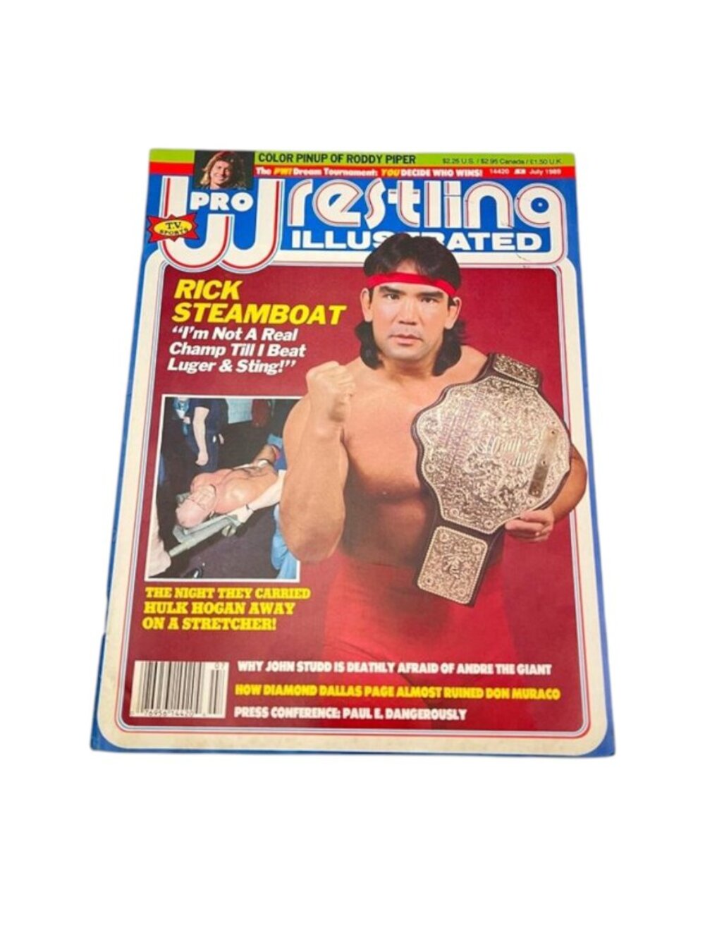 Pro Wrestling Illustrated Magazine July 1989 Rick‎ Steamboat Roddy Piper